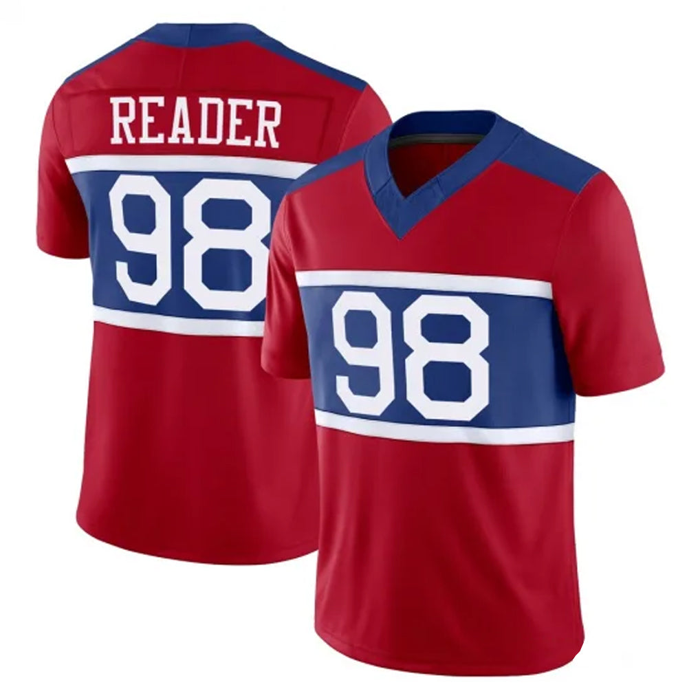 Choea NY.Giants #98 DJ Reader Player Red Century Vapor F.U.S.E. Home Game Stitched Jerseys