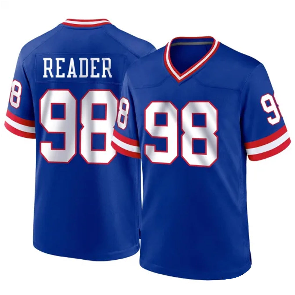 Choea NY.Giants #98 DJ Reader Player Royal Classic Home Game Stitched Jerseys