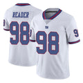 Choea NY.Giants #98 DJ Reader Player White Color Rush Home Game Stitched Jerseys