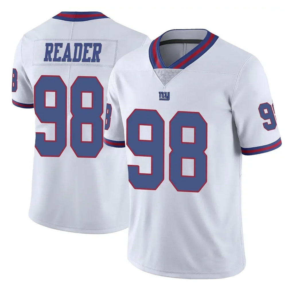 Choea NY.Giants #98 DJ Reader Player White Color Rush Home Game Stitched Jerseys