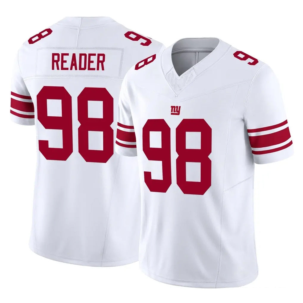 Choea NY.Giants #98 DJ Reader Player White Limited Vapor F.U.S.E. Home Game Stitched Jerseys