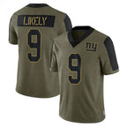 Choea NY.Giants #9 Lsaiah Likely Player Olive Salute To Service Limited Game Stitched Jerseys