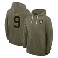 Choea NY.Giants #9 Lsaiah Likely Player Olive Salute to Service Pullover Hoodies Limited Stitched Jerseys