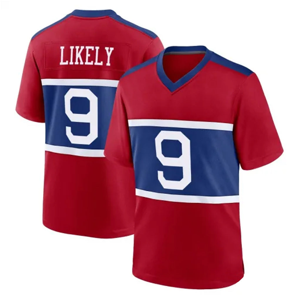 Choea NY.Giants #9 Lsaiah Likely Player Red Century Home Game Stitched Jerseys