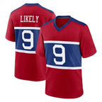 Choea NY.Giants #9 Lsaiah Likely Player Red Century Home Game Stitched Jerseys