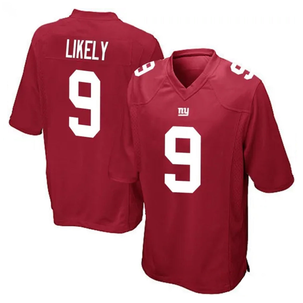Choea NY.Giants #9 Lsaiah Likely Player Red Home Game Stitched Jerseys
