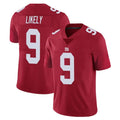 Choea NY.Giants #9 Lsaiah Likely Player Red Limited Vapor Untouchable Home Game Stitched Jerseys