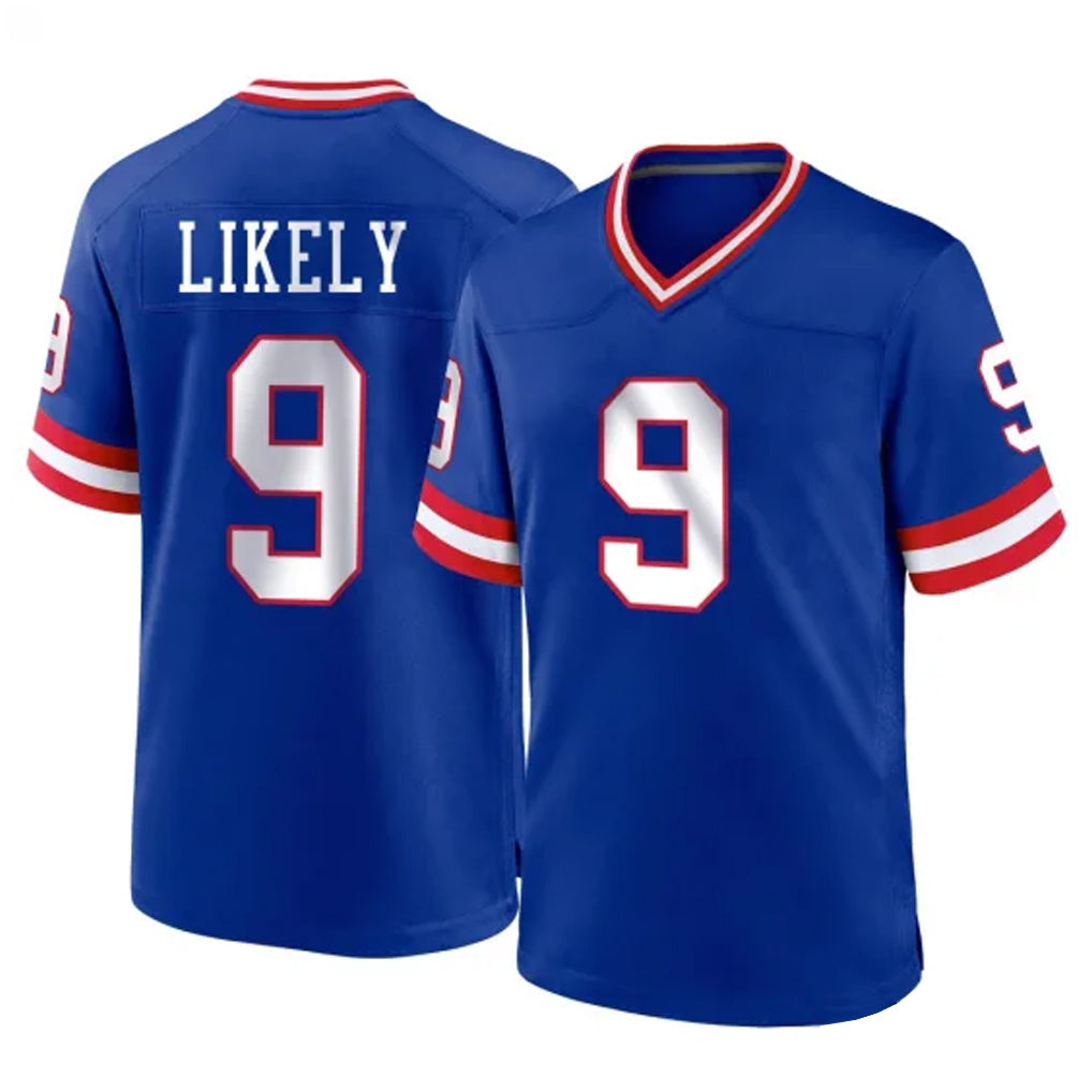 Choea NY.Giants #9 Lsaiah Likely Player Royal Classic Home Game Stitched Jerseys