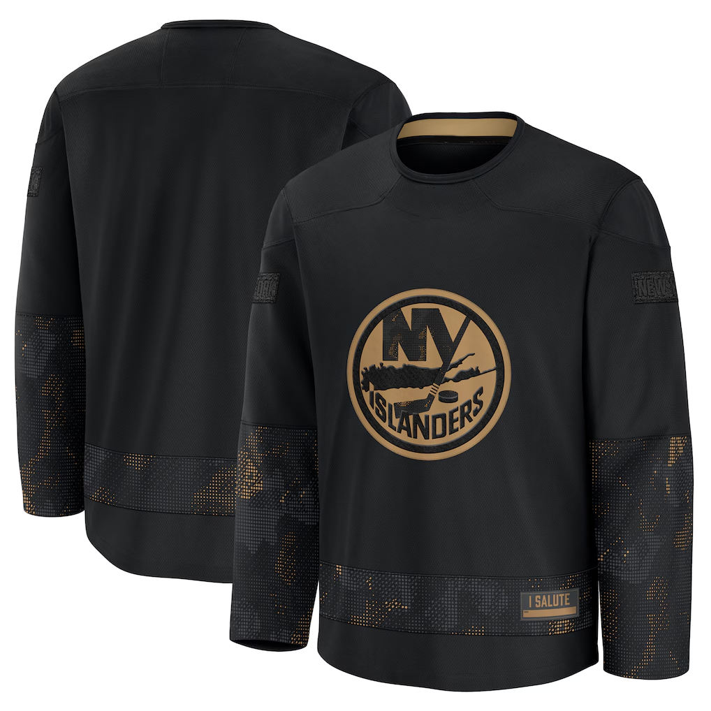 Choea NY.Islanders Black 2024 Military Appreciation Practice Jerseys