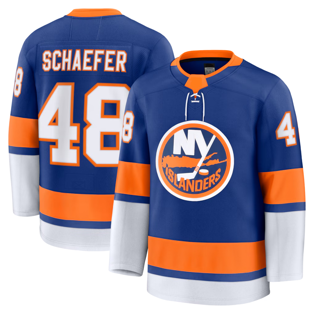 Choea NY.Islanders #48 Matthew Schaefer Royal Home Premium Jerseys