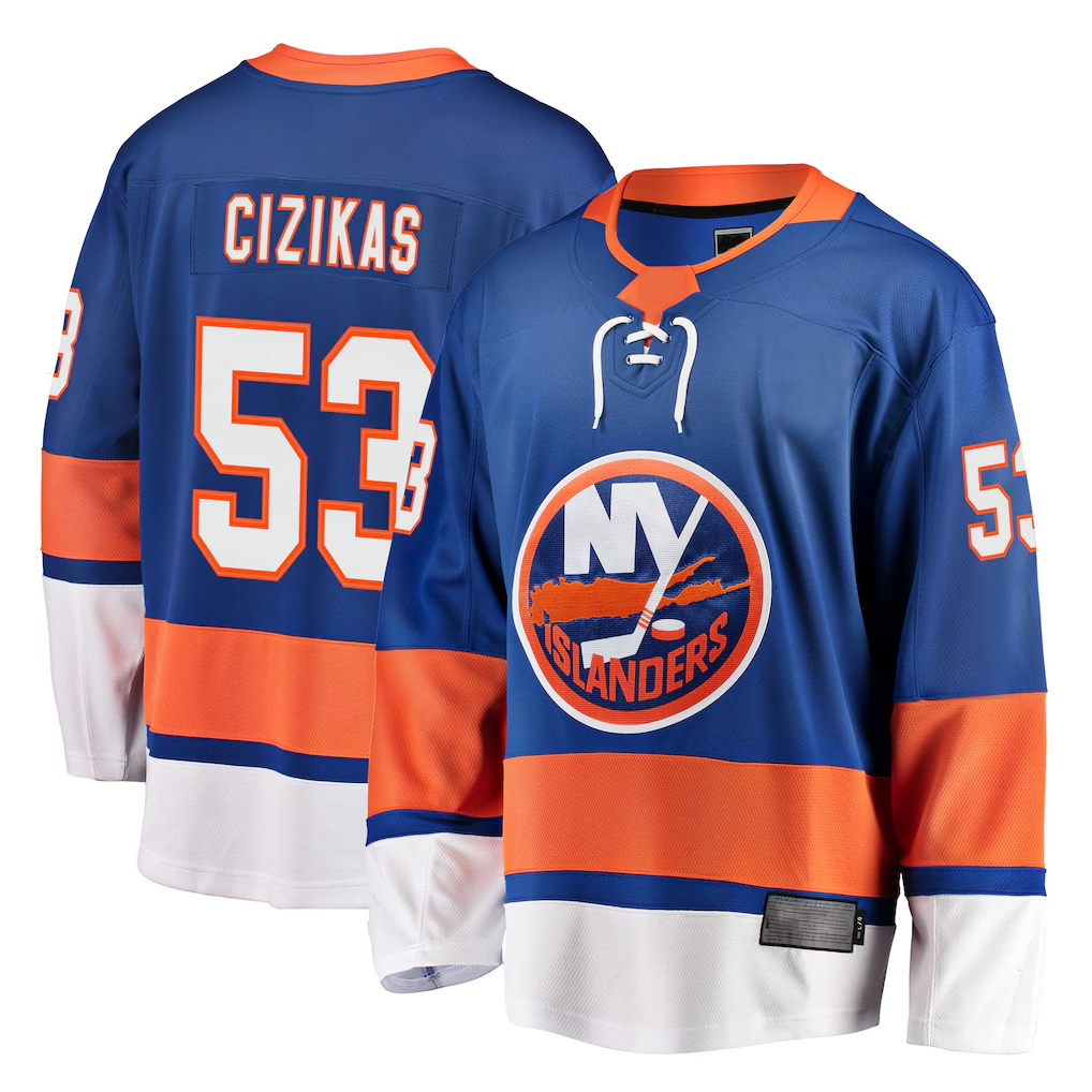 Choea NY.Islanders #53 Casey Cizikas Royal Breakaway Player Jerseys
