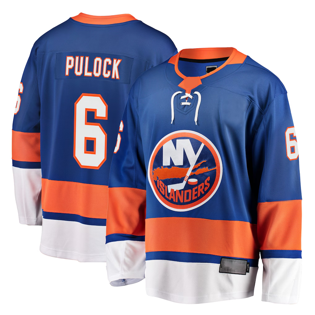 Choea NY.Islanders #6 Ryan Pulock Royal Breakaway Player Jerseys