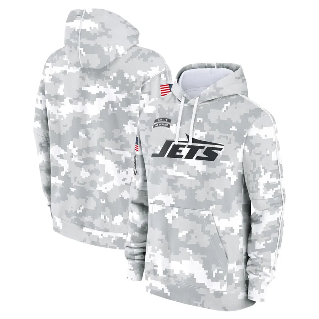 Choea NY.Jets Arctic Camo Salute to Service Pullover Hoodies Limited Game Blank Player Stitched Jerseys