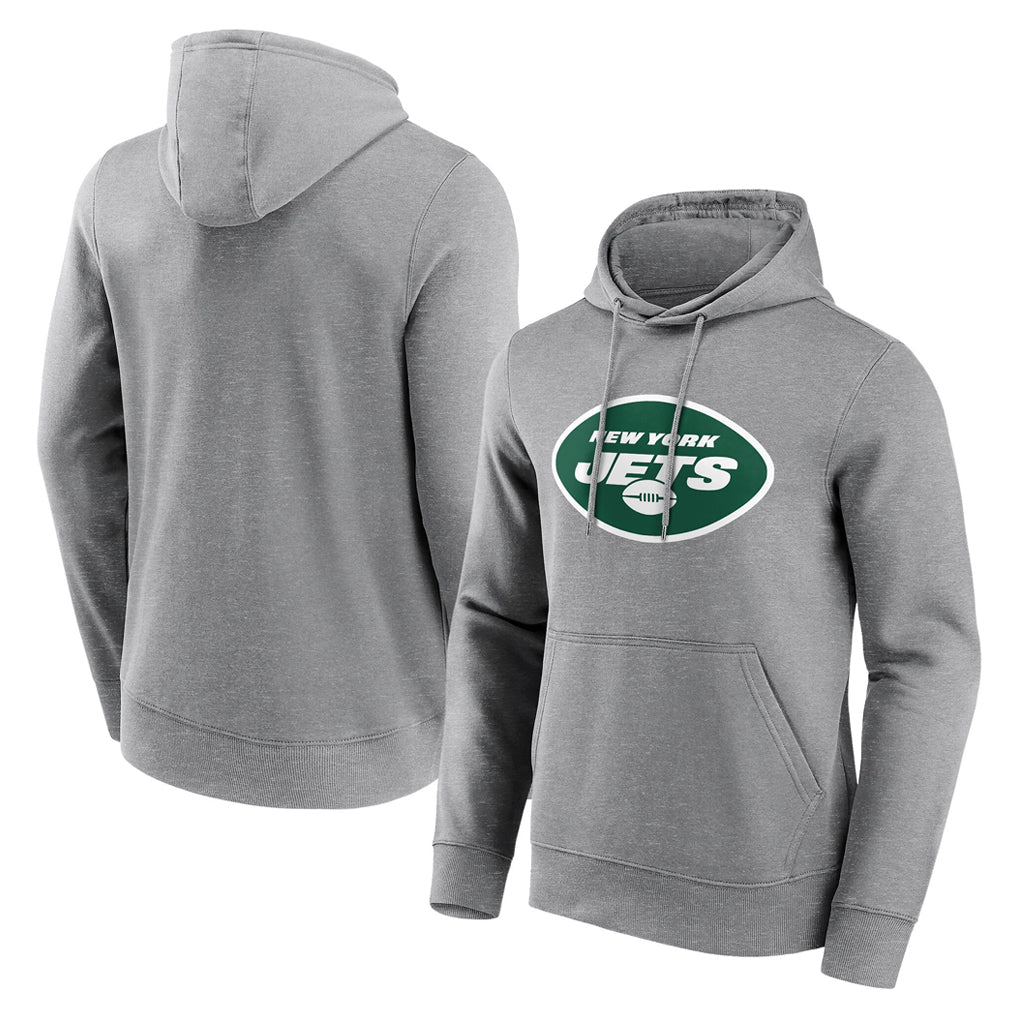 Choea NY.Jets Gray LOGO Pullover Hoodies Limited Game Blank Player Stitched Jerseys