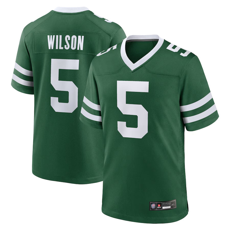 Choea NY.Jets Home Game Jerseys - Gotham Green - #5 Garrett Wilson Player Stitched Jerseys