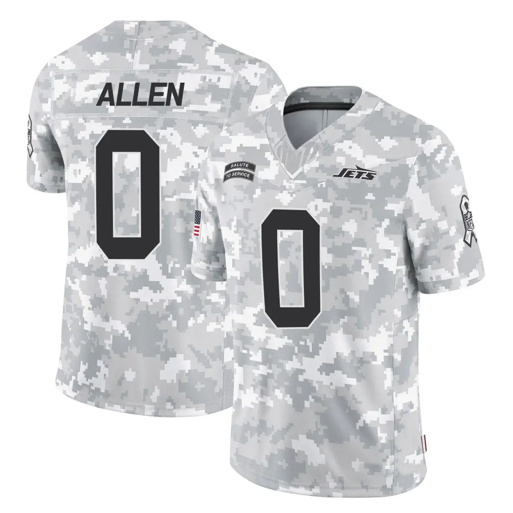 Choea NY.Jets #0 Braelon Allen Player Arctic Camo Salute to Service Limited Stitched Jerseys