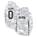 Choea NY.Jets #0 Braelon Allen Player Arctic Camo Salute to Service Pullover Hoodies Limited Game Stitched Jerseys