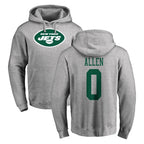 Choea NY.Jets #0 Braelon Allen Player Gray LOGO Pullover Hoodies Limited Game Stitched Jerseys