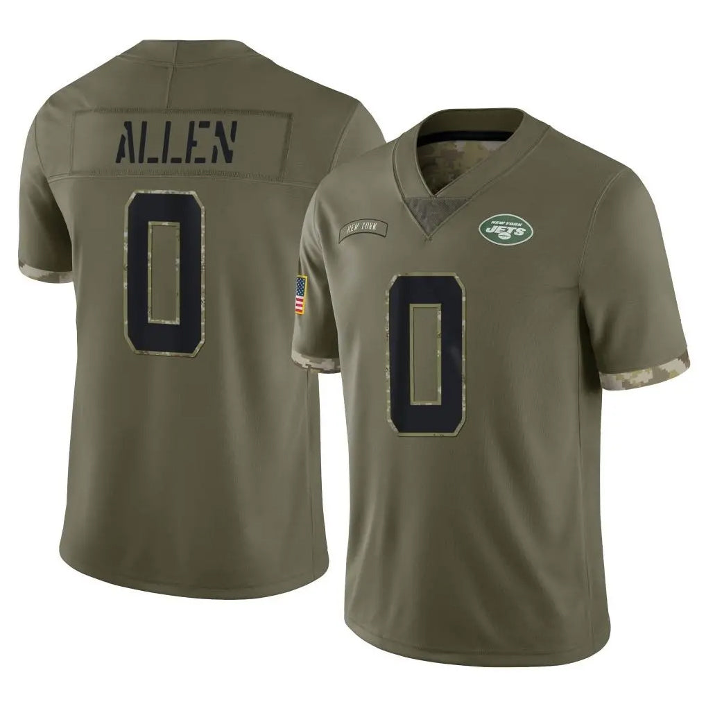 Choea NY.Jets #0 Braelon Allen Player Olive Salute To Service Limited Stitched Jerseys