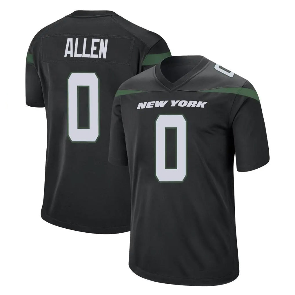 Choea NY.Jets #0 Braelon Allen Player Stealth Black Home Game Stitched Jerseys