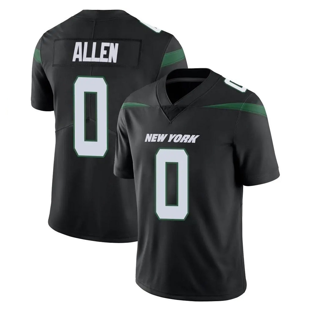 Choea NY.Jets #0 Braelon Allen Player Stealth Black Limited Vapor Home Game Stitched Jerseys