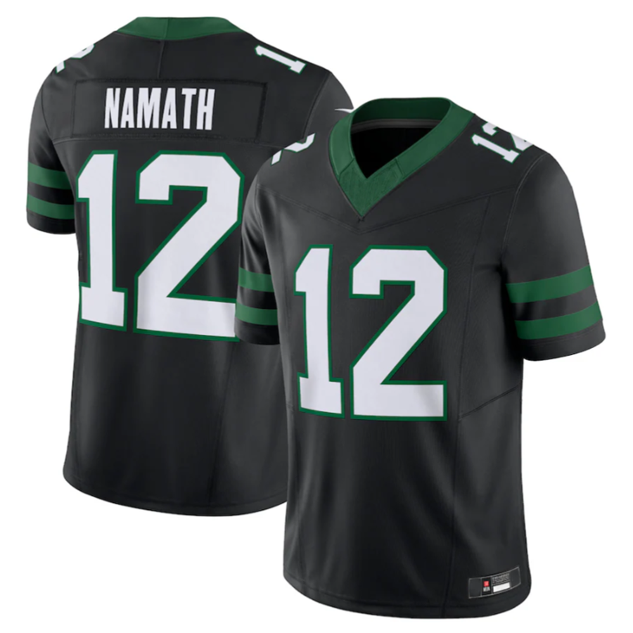 Choea NY.Jets #12 Joe Namath Legacy Black Vapor F.U.S.E. Limited Jersey Stitched American Stitched Jerseys