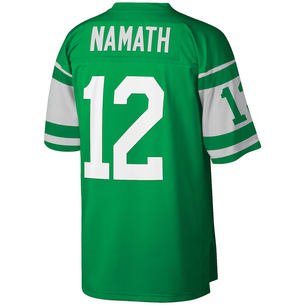 Choea NY.Jets #12 Joe Namath Mitchell & Ness Kelly Green Legacy Replica Stitched Puhic Jersey