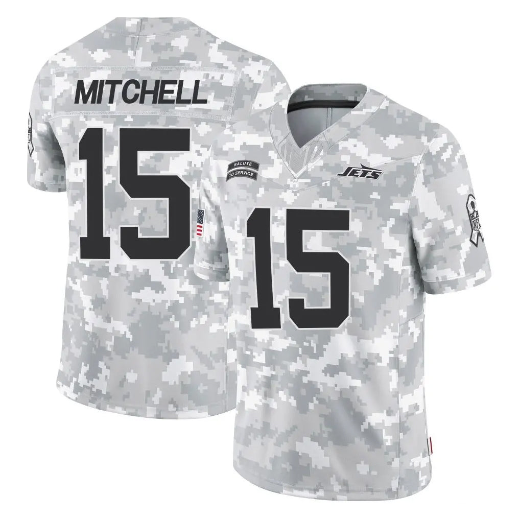 Choea NY.Jets #15 Adonai Mitchell Player Arctic Camo Salute to Service Limited Game Stitched Jerseys