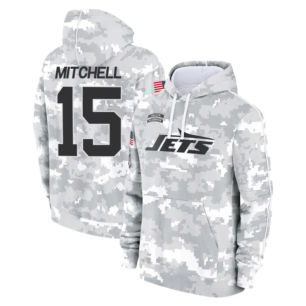 Choea NY.Jets #15 Adonai Mitchell Player Arctic Camo Salute to Service Pullover Hoodies Limited Game Stitched Jerseys