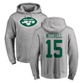 Choea NY.Jets #15 Adonai Mitchell Player Gray LOGO Pullover Hoodies Limited Game Stitched Jerseys