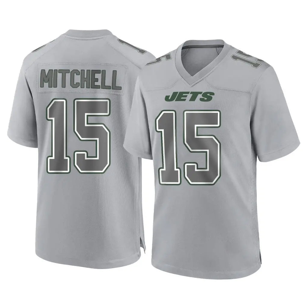 Choea NY.Jets #15 Adonai Mitchell Player Gray Limited Atmosphere Fashion Home Game Stitched Jerseys