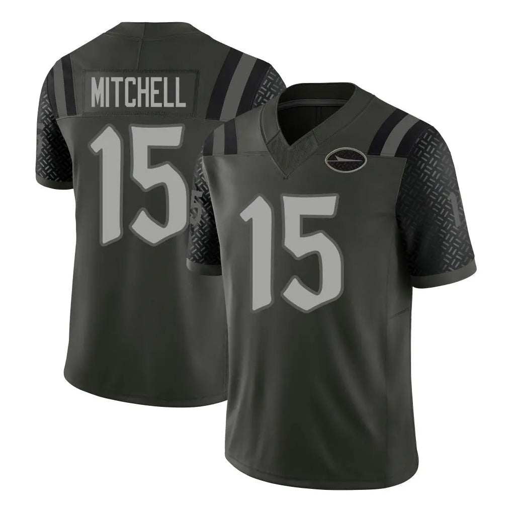 Choea NY.Jets #15 Adonai Mitchell Player Green Limited 2025 Rivalries Collection Home Game Stitched Jerseys