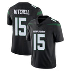 Choea NY.Jets #15 Adonai Mitchell Player Stealth Black Limited Vapor Home Game Stitched Jerseys