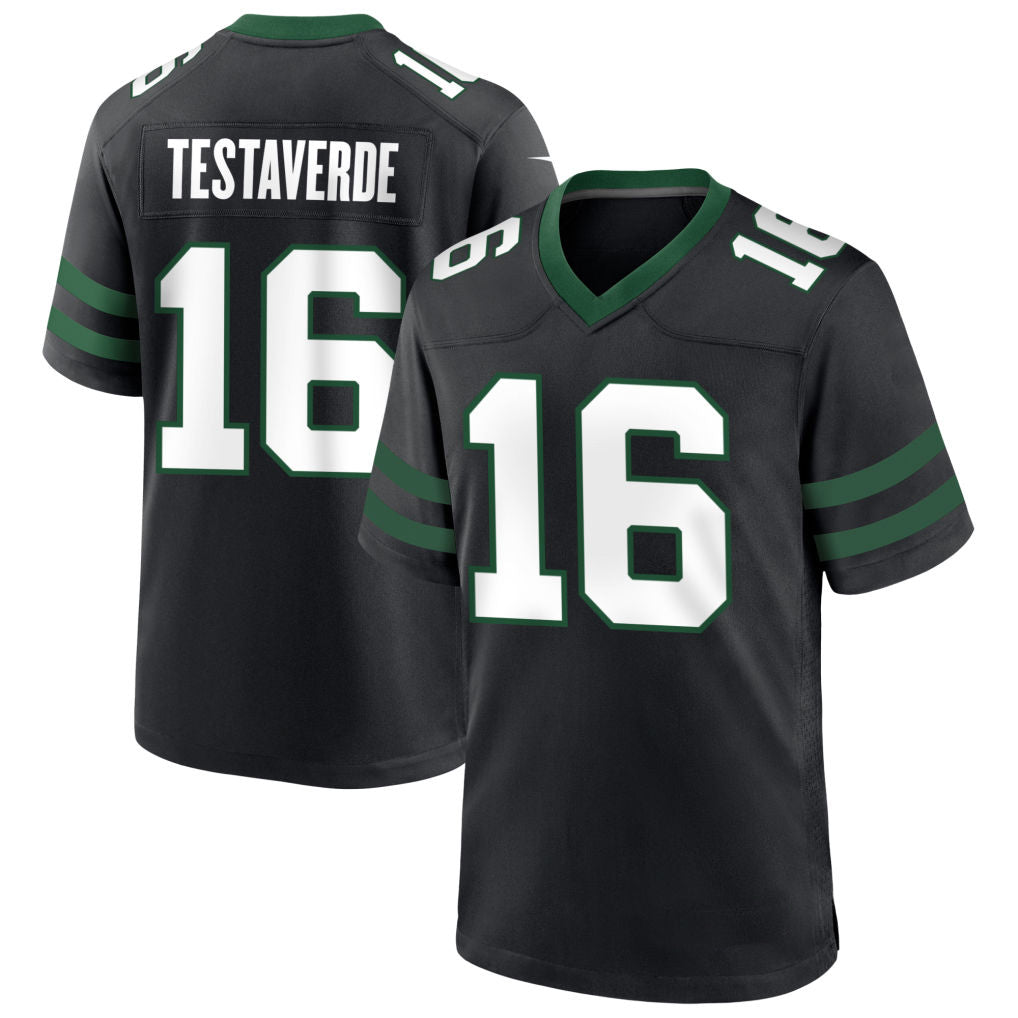 Choea NY.Jets #16 Vinny Testaverde Player Black Home Game Stitched Jerseys