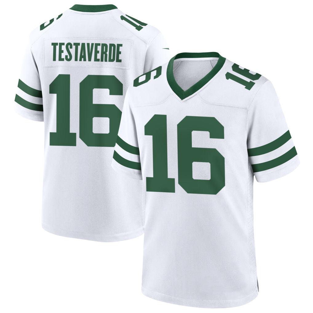 Choea NY.Jets #16 Vinny Testaverde Player White Home Game Stitched Jerseys