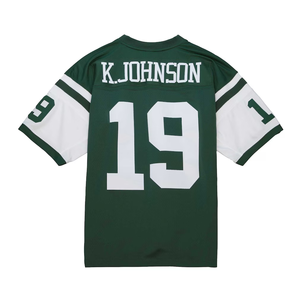 Choea NY.Jets #19 Keyshawn Johnson Mitchell & Ness Green Legacy Replica Jersey
