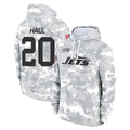 Choea NY.Jets #20 Breece Hall Player Arctic Camo Salute to Service Pullover Hoodies Limited Game Stitched Jerseys