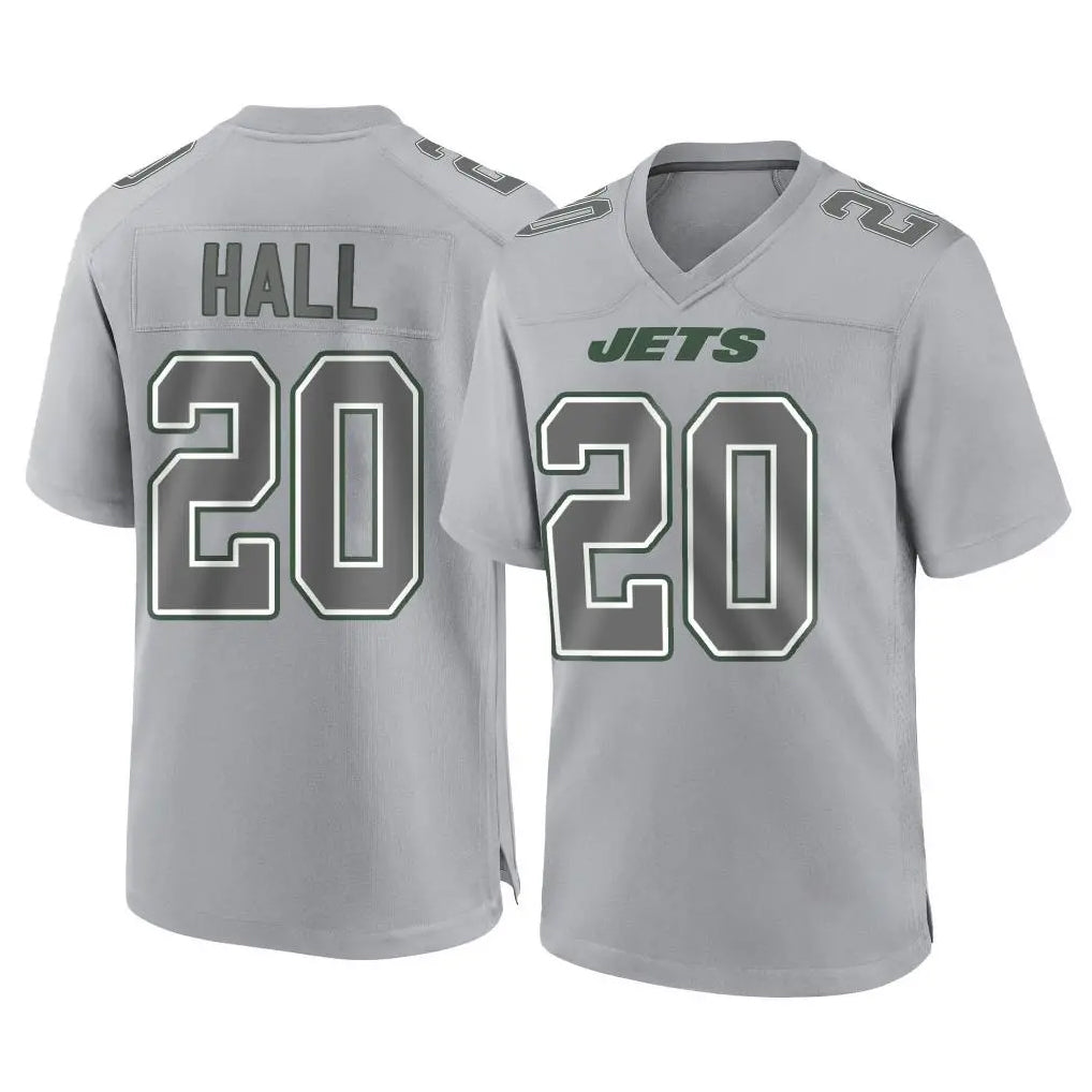 Choea NY.Jets #20 Breece Hall Player Gray Limited Atmosphere Fashion Home Game Stitched Jerseys