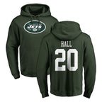 Choea NY.Jets #20 Breece Hall Player Green LOGO Pullover Hoodies Limited Game Stitched Jerseys
