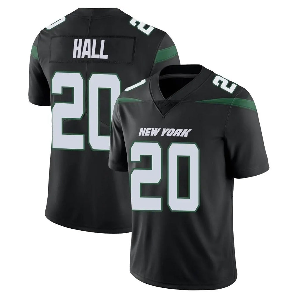 Choea NY.Jets #20 Breece Hall Player Stealth Black Limited Vapor Home Game Stitched Jerseys