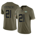 Choea NY.Jets #21 Brandon Stephens Player Olive Salute To Service Limited Stitched Jerseys