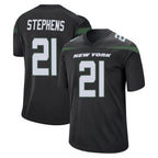 Choea NY.Jets #21 Brandon Stephens Player Stealth Black Home Game Stitched Jerseys