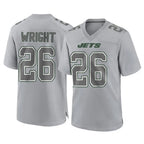 Choea NY.Jets #26 Nahshon Wright Player Gray Limited Atmosphere Fashion Home Game Stitched Jerseys
