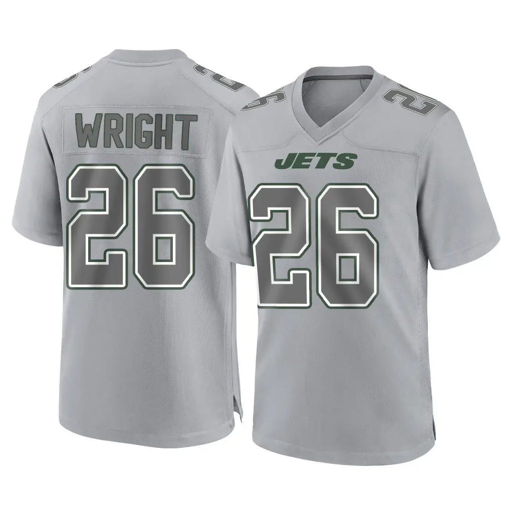 Choea NY.Jets #26 Nahshon Wright Player Gray Limited Atmosphere Fashion Home Game Stitched Jerseys