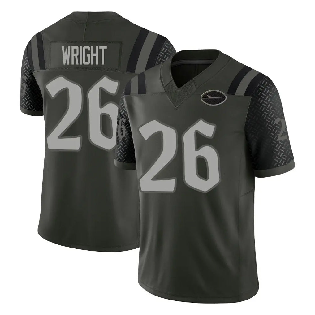 Choea NY.Jets #26 Nahshon Wright Player Green Limited 2025 Rivalries Collection Home Game Stitched Jerseys