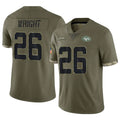 Choea NY.Jets #26 Nahshon Wright Player Olive Salute To Service Limited Stitched Jerseys