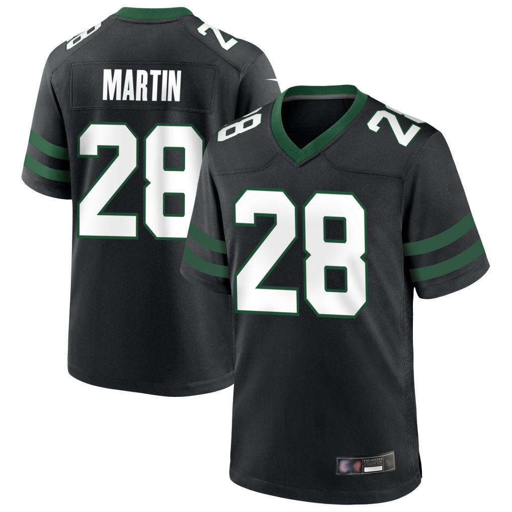 Choea NY.Jets #28 Curtis Martin Player Black Home Game Stitched Jerseys