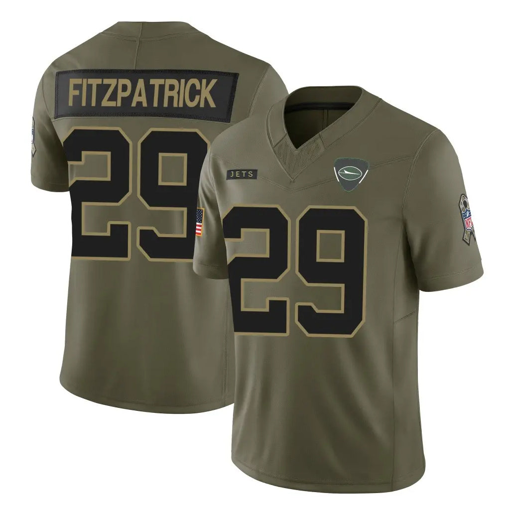 Choea NY.Jets #29 Minkah Fitzpatrick Player Olive 2025 Salute To Service Limited Stitched Jerseys