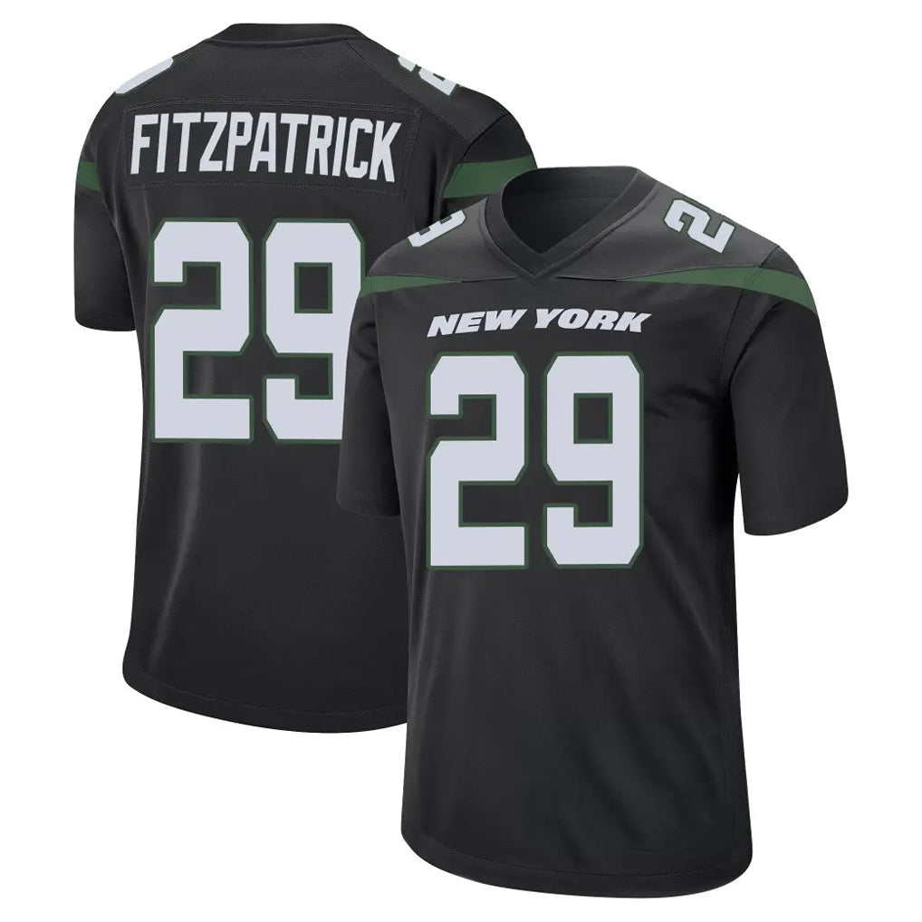Choea NY.Jets #29 Minkah Fitzpatrick Player Stealth Black Home Game Stitched Jerseys
