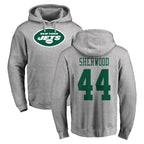 Choea NY.Jets #44 Jamien Sherwood Player Gray LOGO Pullover Hoodies Limited Game Stitched Jerseys